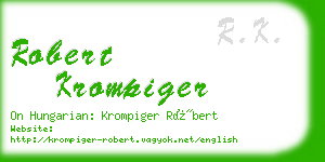 robert krompiger business card